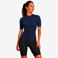 maillot cycliste femme pure bleu marine 1