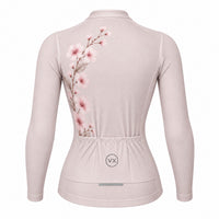 maillot hiver cyclisme femme bloom blush 3