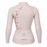 maillot hiver cyclisme femme bloom blush 3