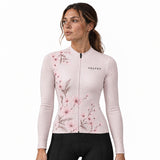 maillot hiver cyclisme femme bloom blush 4