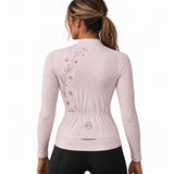 maillot hiver cyclisme femme bloom blush 6