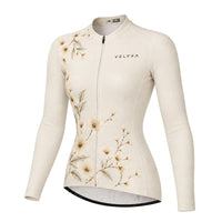 maillot hiver cyclisme femme bloom ivoire 1