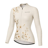 maillot hiver cyclisme femme bloom ivoire 1