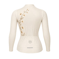 maillot hiver cyclisme femme bloom ivoire 2