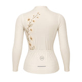 maillot hiver cyclisme femme bloom ivoire 2