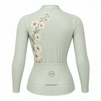 maillot hiver cyclisme femme bloom sauge 3