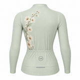 maillot hiver cyclisme femme bloom sauge 3