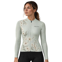 maillot hiver cyclisme femme bloom sauge 4
