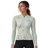 maillot hiver cyclisme femme bloom sauge 4
