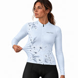 maillot hiver cyclisme femme bloom sky 2