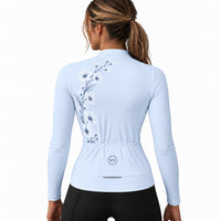 maillot hiver cyclisme femme bloom sky 6