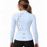maillot hiver cyclisme femme bloom sky 6