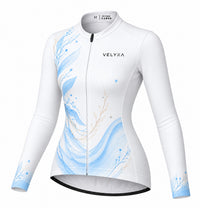 maillot hiver cyclisme femme coastal blue 1