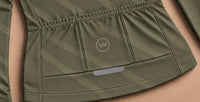maillot hiver cyclisme femme terra olive 6