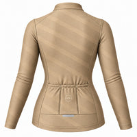 maillot hiver cyclisme femme terra sand 1