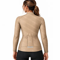 maillot hiver cyclisme femme terra sand 4