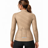 maillot hiver cyclisme femme terra sand 4