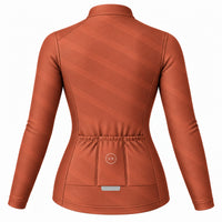 maillot hiver cyclisme femme terra terracotta 1