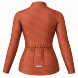 maillot hiver cyclisme femme terra terracotta 1